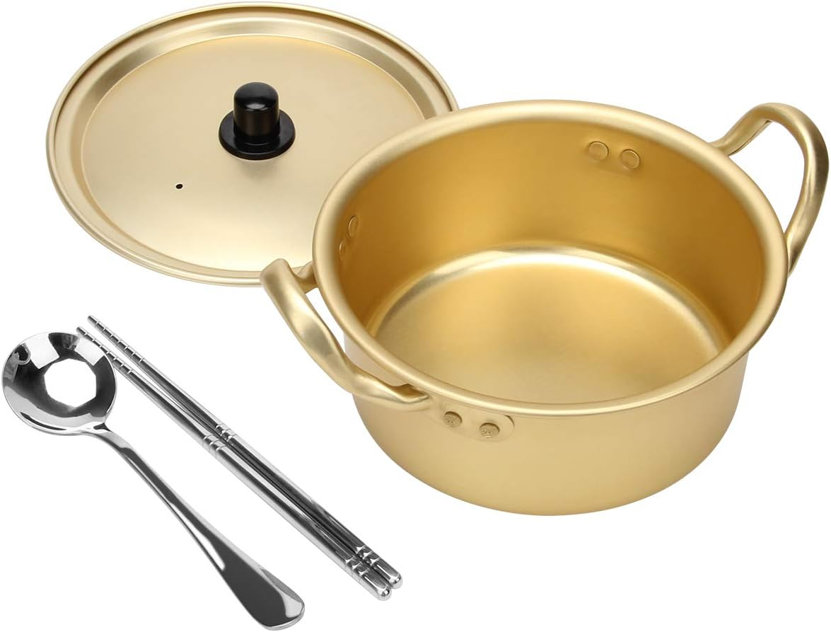 Korean Ramen Pot Set in gold
